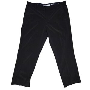 IZOD‎ Golf Dress Pants Stretch Flat Front Black Mens 40x30